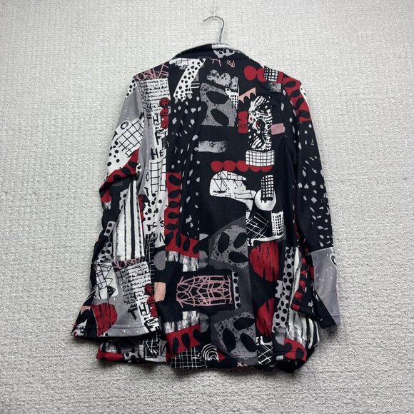 VTG Michael Tyler Top Blouse Tunic Womens Black Artsy Long Sleeve Size S - Picture 9 of 13